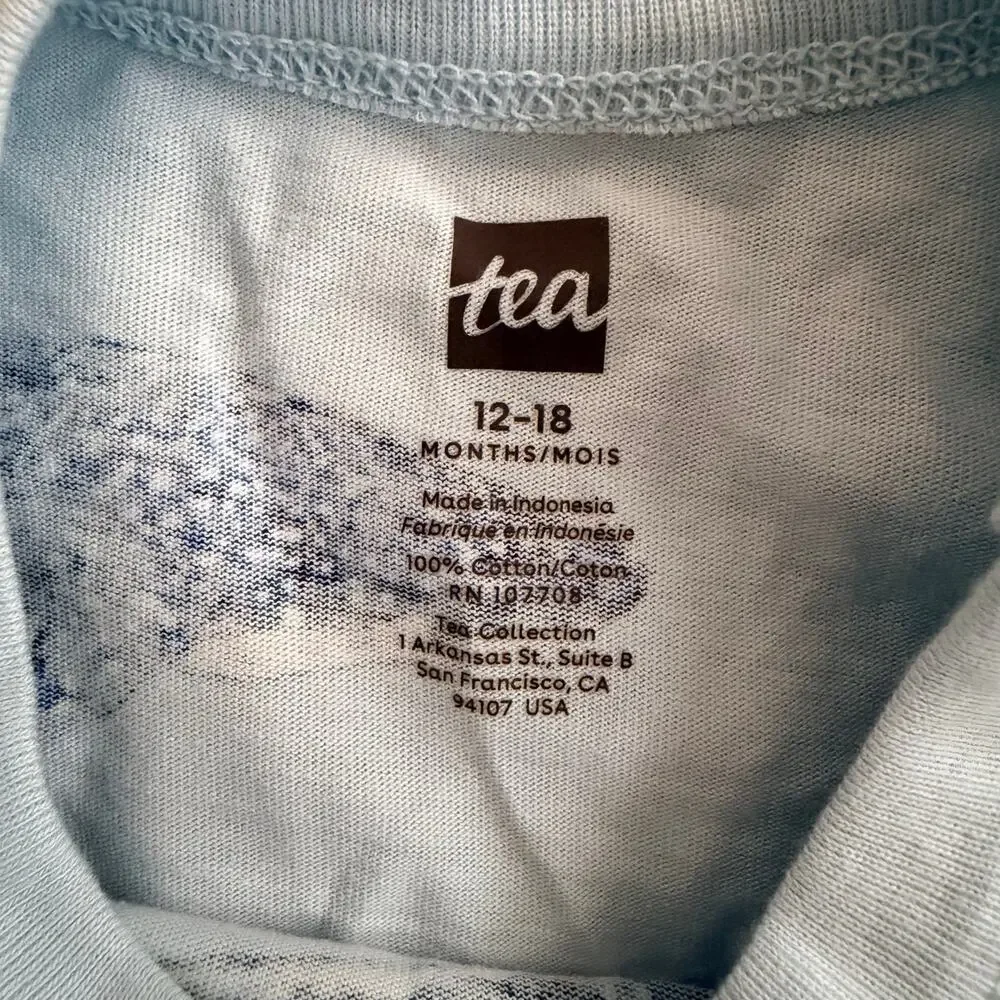 Jack and Emmy Tea Collection Shark Romper One Piece Blue NWT 12-18 Months